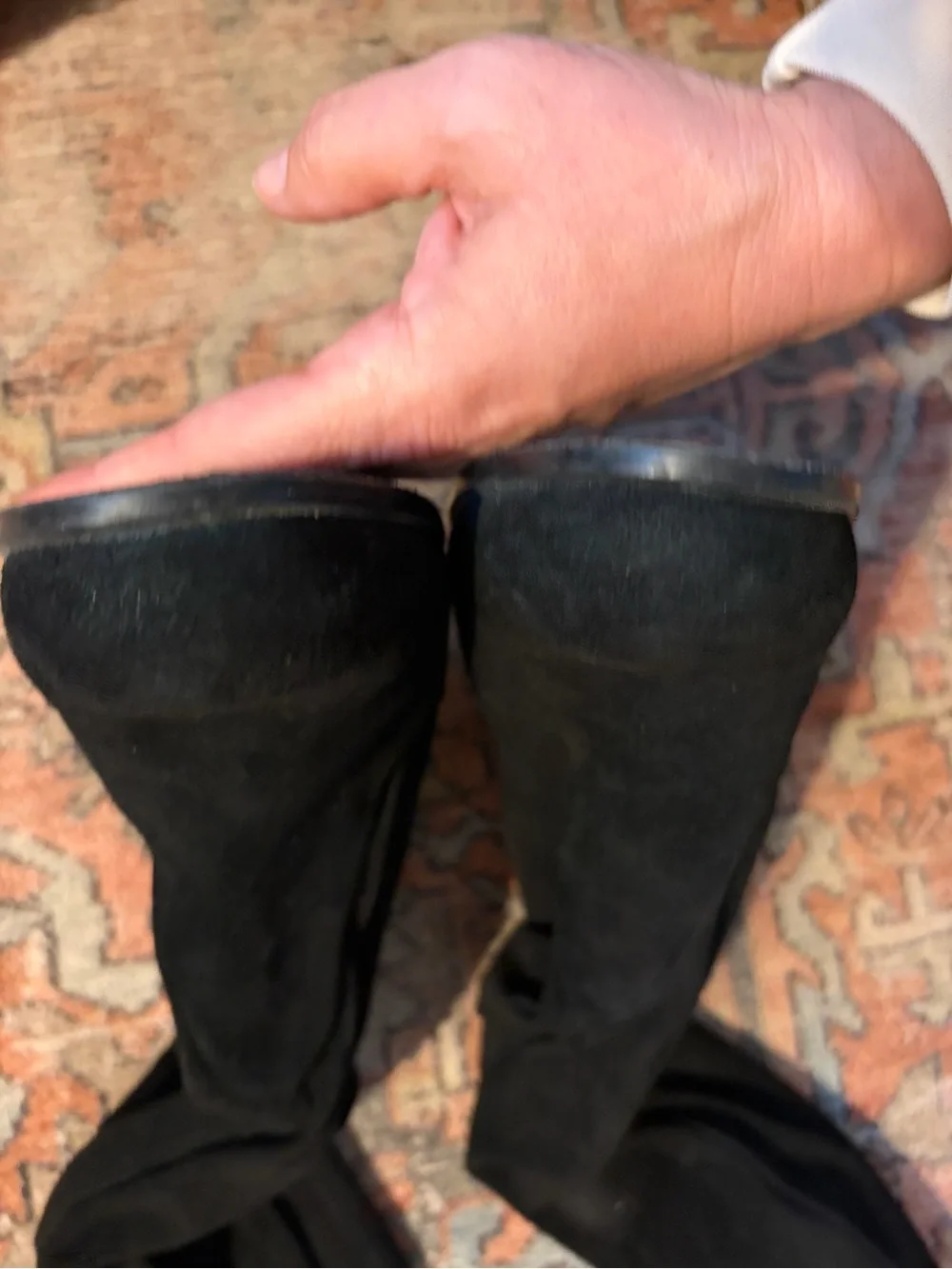 Stuart Weitzman Tieland Black Suede Over-the-Knee Boot